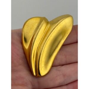 Robert Lee Morris Vintage Gold Tone Modernist Brooch Pin